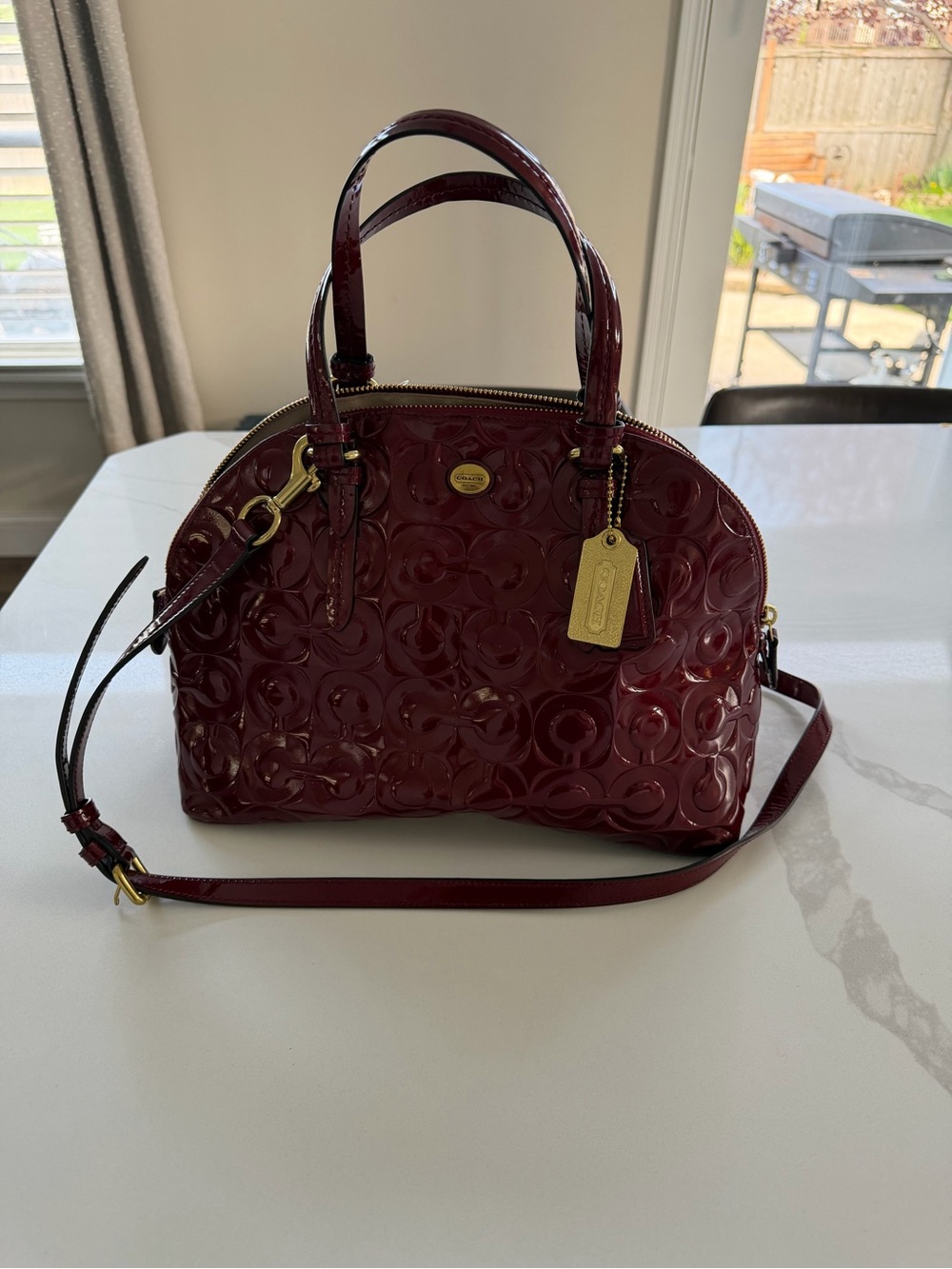 COACH Peyton Op Art Satchel Handbag Shoulder Bag